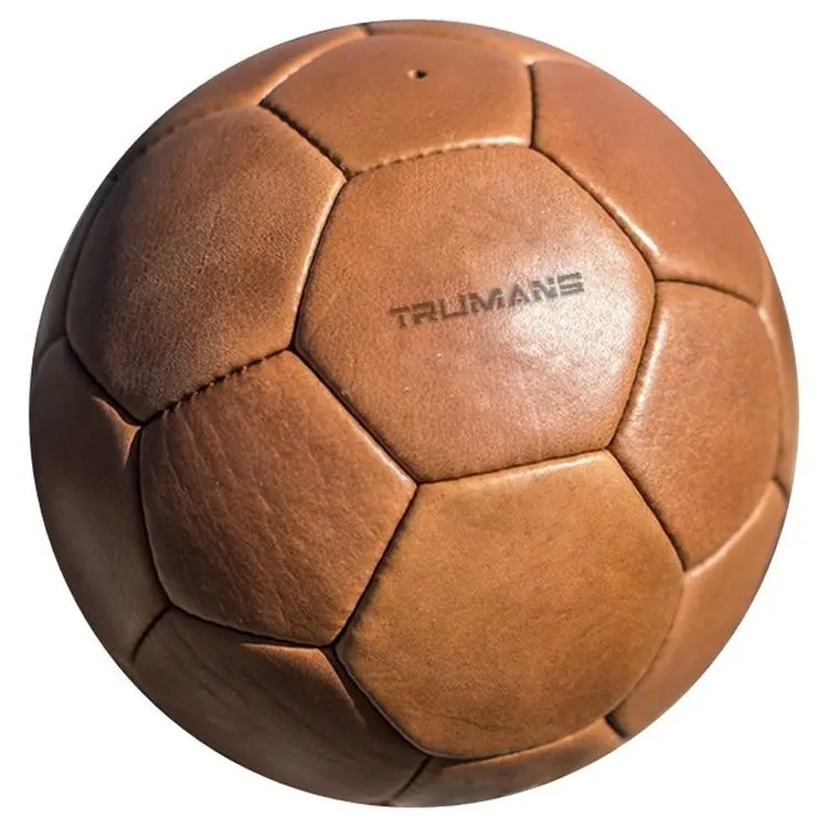 32 Panel Old Fashioned Football Basketball Rugby Ball 100% Real Antique Leather Size 5, 4, 3, 2, 1 Soccer Balls