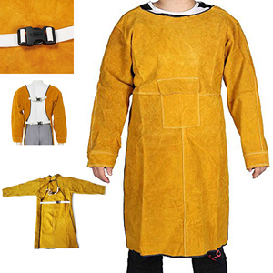 Welding Apron Anti-flame Cowhide Long Clothing Apparel Suit Welder Durable Welding Jacket