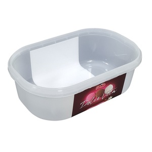 כיפת מכסה קרח קרם אריזה מלבני 1000cc לחבל מאליו PP IML 34 Oz קרח קרם מיכל עם מכסה עבור Freezeble