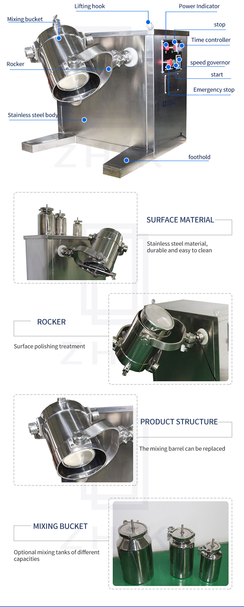 लैब 3 डी मूवमेंट बैटरी मिक्सर मशीन 5 एल टैंक सूखे पाउडर के लिए 0