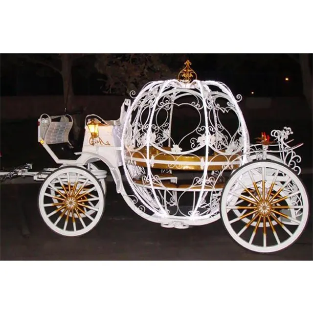 Romantic Wedding White Cinderella Coach Snow White Wedding Cinderella Horse Carriage Dream Cinderella Horse Carriage For Wedding
