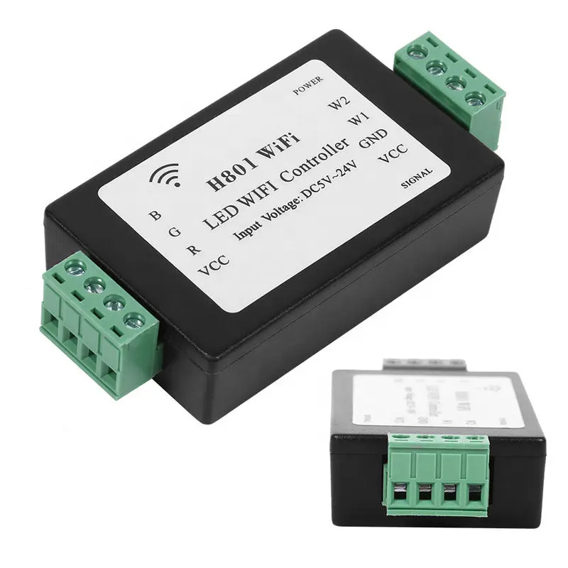 H801 WiFi;RGBW LED WIFI controller;RGBW WiFi LED H801 Controller;DC5-24V input;4CH*4A output