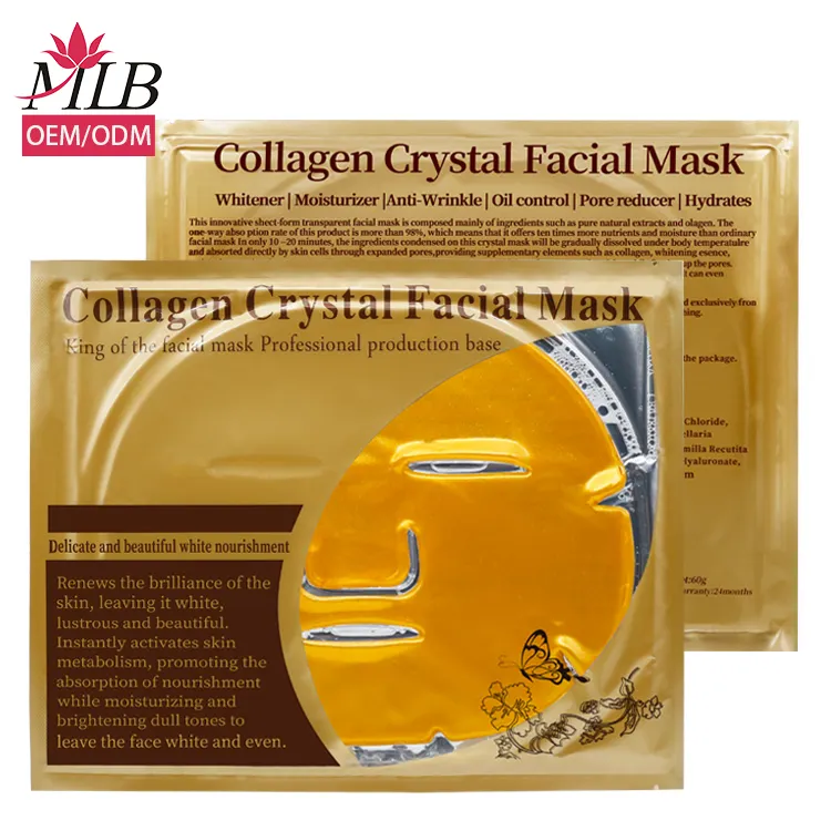 Mascarilla de colágeno para el cuidado de la piel, productos de belleza de Corea, polvo de gelatina, oro, oem