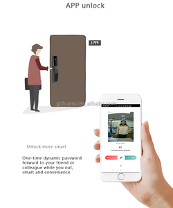 Huarui anahtarsız dijital Oem akıllı kilit ev elektronik elektrikli Tuya APP Wifi akıllı kilit, dijital biyometrik parmak izi kapı kilidi - Product Image 2
