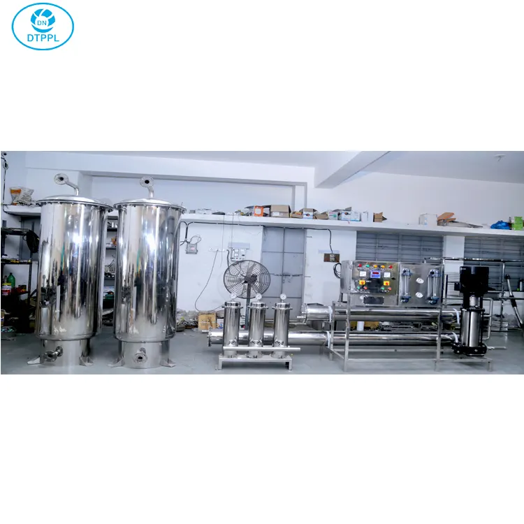 1000-20000 l/h capacidade de tratamento de água pura aço inoxidável embalagem de tratamento de água potável planta de processamento de água em preço confiável