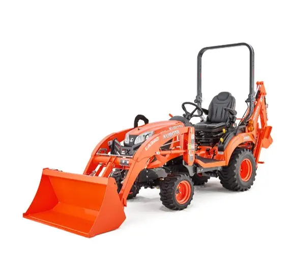 Großhandel Hersteller Mini Loader 4WD Traktor mit Frontlader und Bagger lader Mini Traktoren BX23S rote Farbe