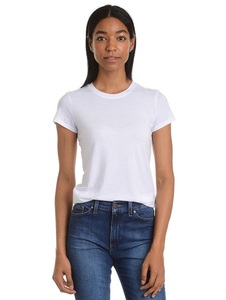 Camiseta feminina clássica de manga comprida com gola redonda, ajuste justo e confortável, com movimento fácil, camisas de algodão respirável