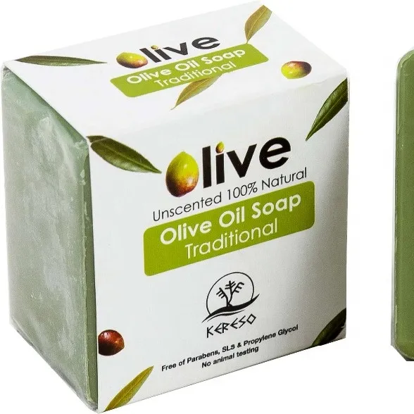 Barre de savon à l'huile d'olive, fournitures de bain de marque privée, gommage corporel à base de plantes biologique OEM vente en gros savon à base de plantes fait à la main