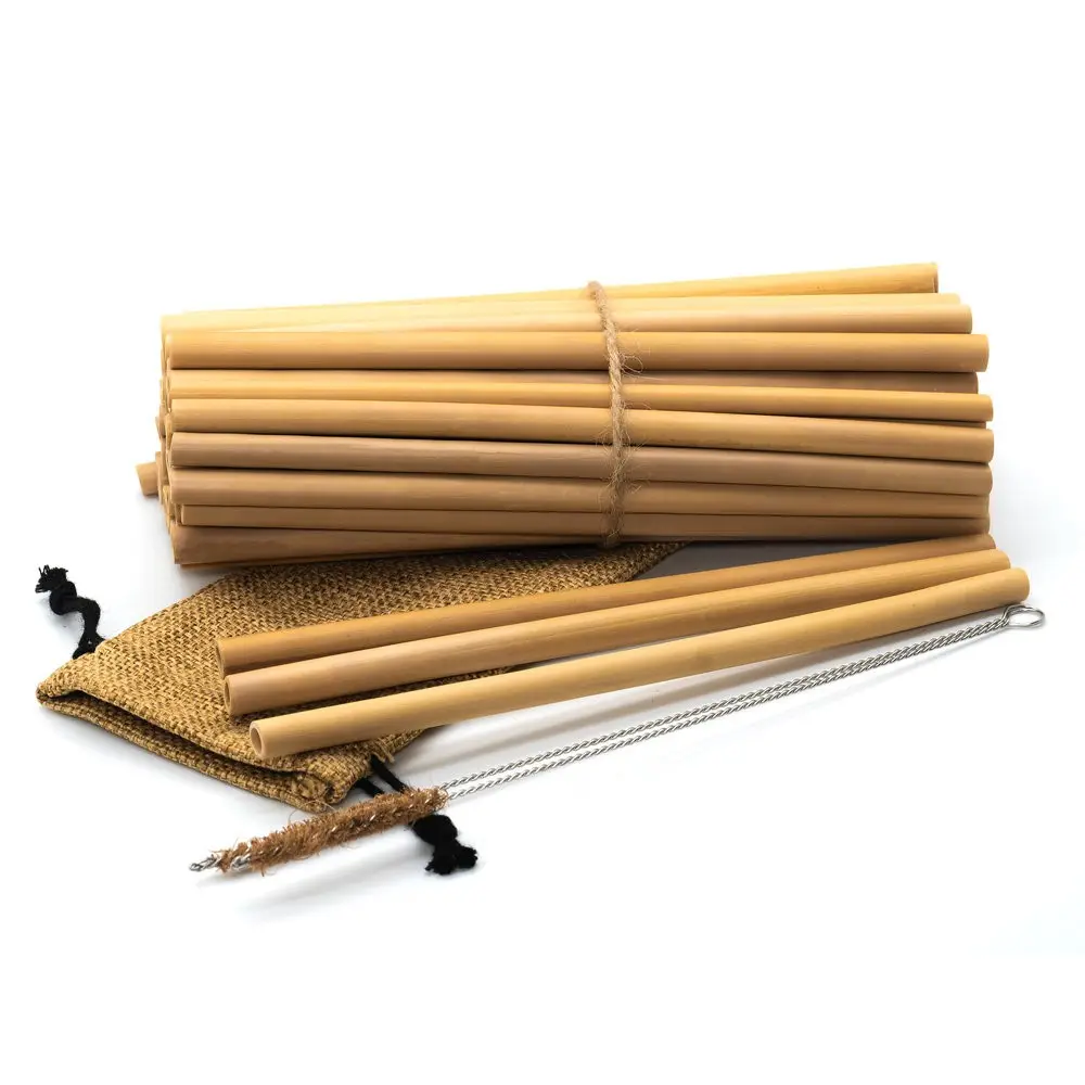 2021 penjualan TERBAIK UNTUK jerami bambu 100% jerami bambu alami Logo terukir buatan tangan Vietnam hadiah unik