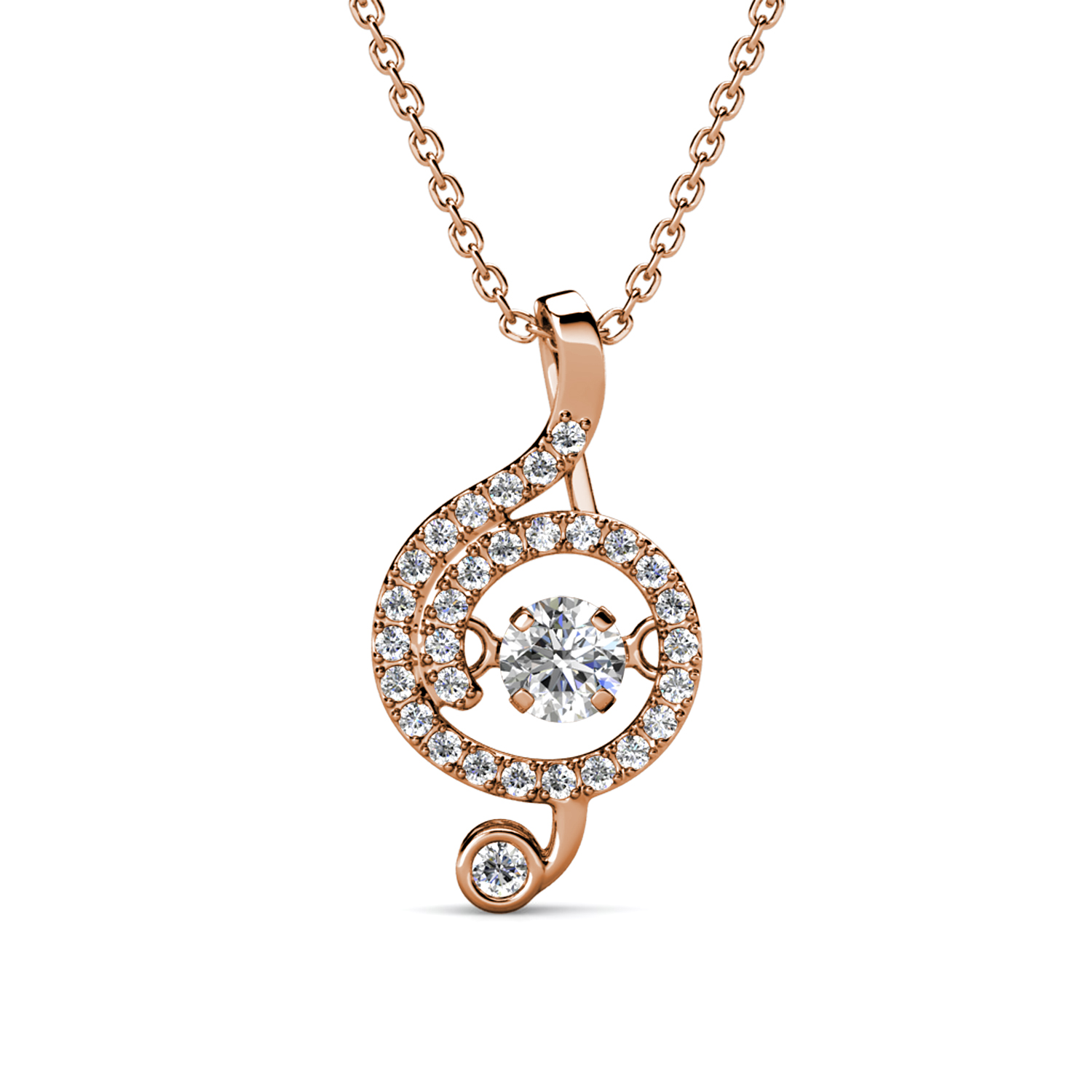 18k Rose Gold Plated Pendant Necklace