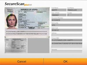 Plustek SecureScan X50 - Passport <strong>Reader</strong> and ID Card Scanner, Auto-Detect and Scan, Support ICAO <strong>Doc</strong> 9303 . Software Include - Product Image 3