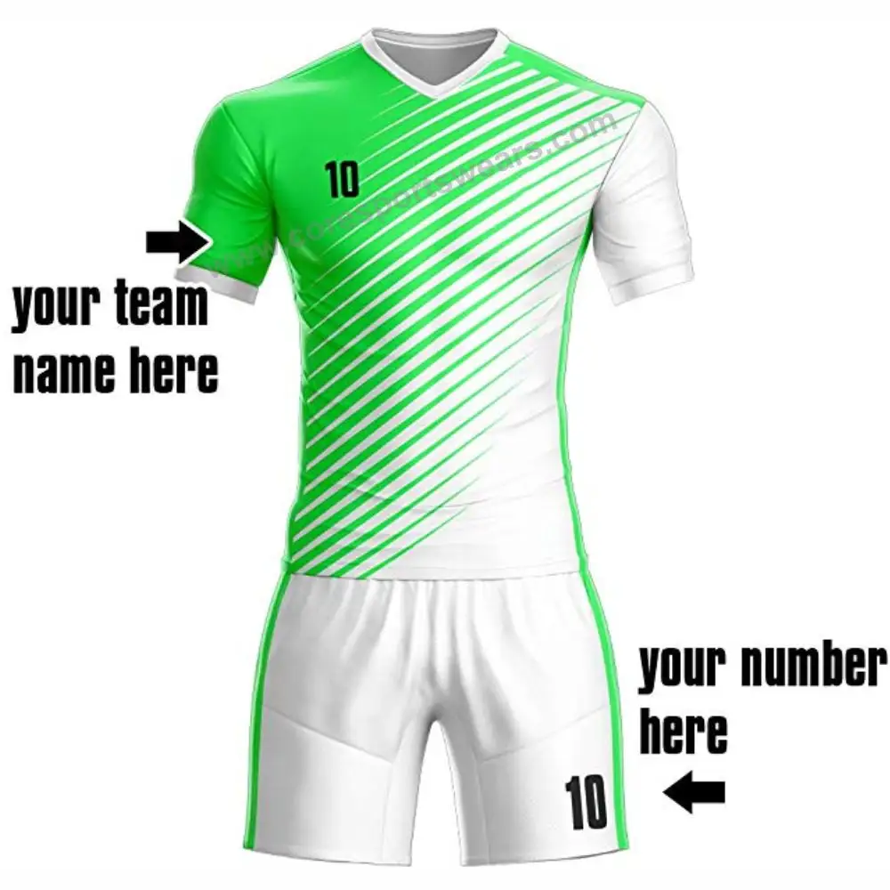 Escolha de moda para uniforme de futebol, design personalizado de subolmação faça seu próprio design uniforme de equipe de futebol