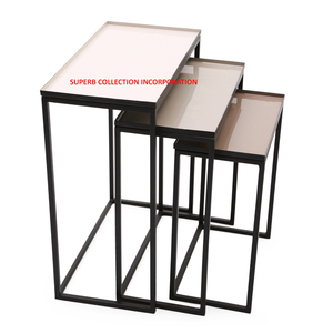 <strong>Rectangular</strong> Shape Top Enamel Top <strong>Nesting</strong> Side <strong>Table</strong> Direct India Factory Sale New Design - Product Image 1