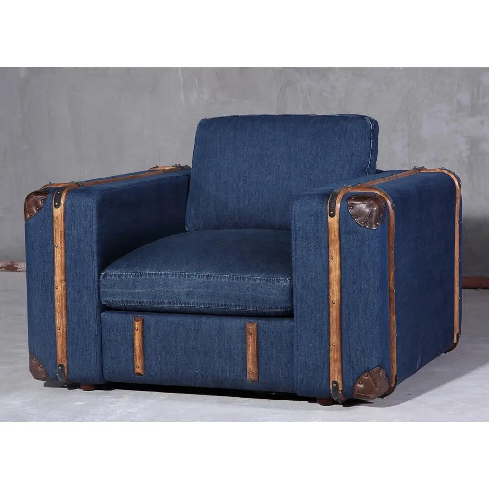 Denim Stoff Club Canvas Sofa, Luxus hochwertige Sofa im Großhandels preis