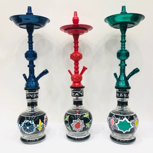 最优质的东方埃及黄铜独特的水烟袋批发定制设计师彩色黄铜水烟袋