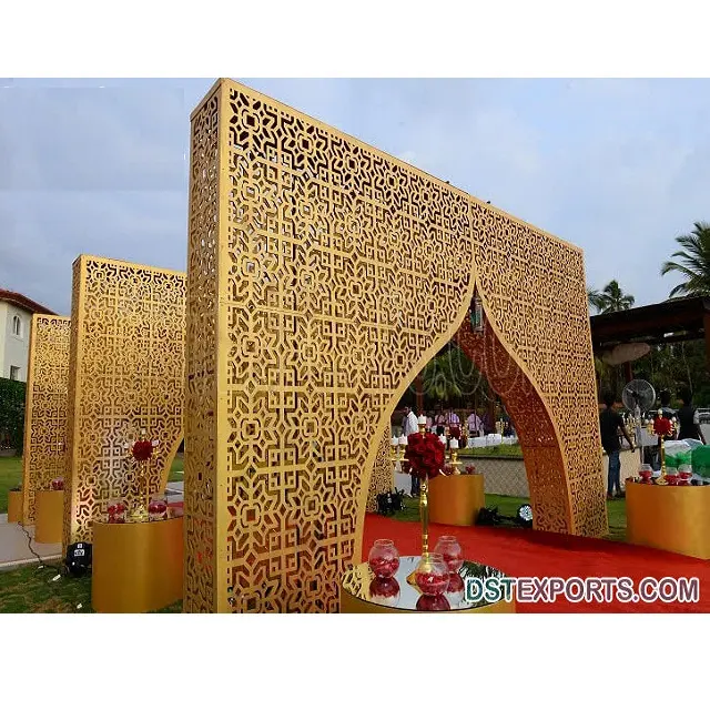 Wedding Gate Metal Arches for Entrance Decor Luxury Wedding Metal Gate Back Walls Decorative Wrought Wedding Ceremony Gate