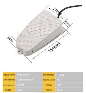 Ayak anahtarı FS-3 ayak anahtarı mekanik ekipman pedalı kontrol anahtarı TFS-3 uzatabilir uzunluğu - Product Image 6