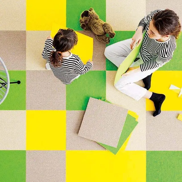 KIT de alfombra de estilo japonés DIY, KIT1-KIT14 de azulejos de alfombra de bucle (10 artículos por caja)