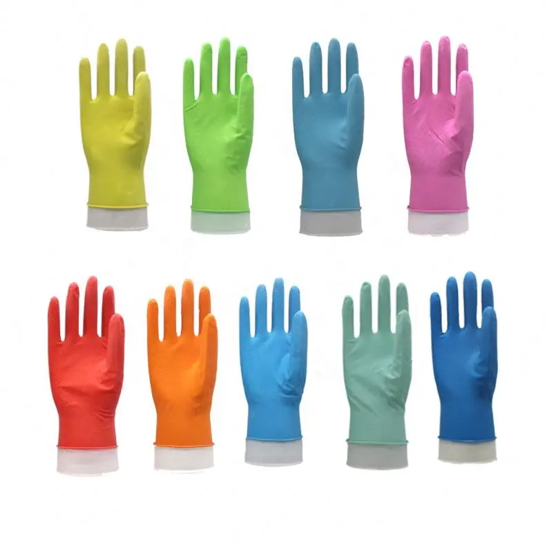With High Quality Brand New yellow latex rubber hand glove