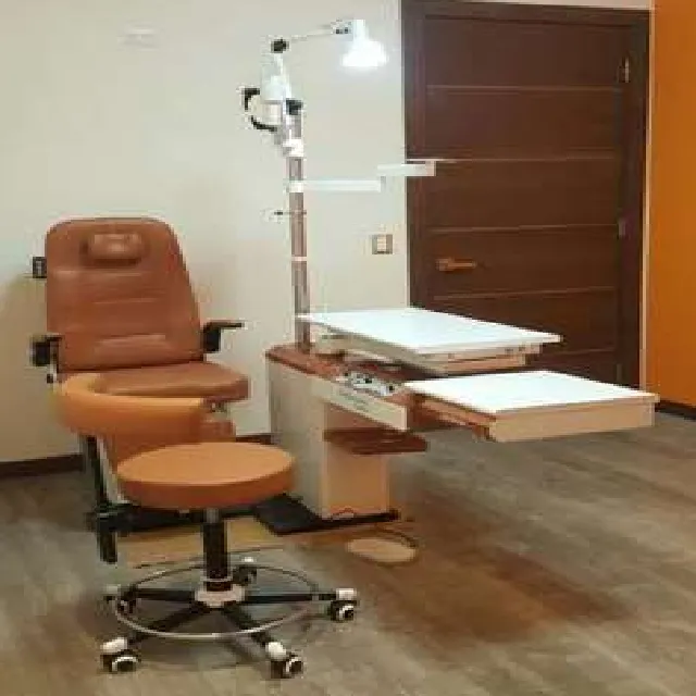 Unidade de cadeira oftalmática disponível com material de alta qualidade, unidade oftalmática para cadeira, para cima e para frente, posições traseiras