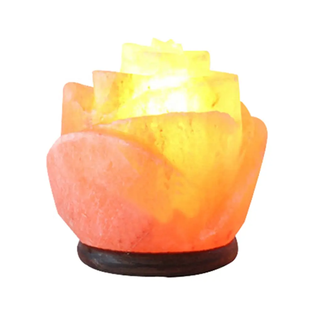 Sian Enterprises Angel Thème Himalaya Salt Lamp Rose Sculpté avec USB LED et Base en Bois Modèle SE-6052 pour Cadeaux d'Affaires