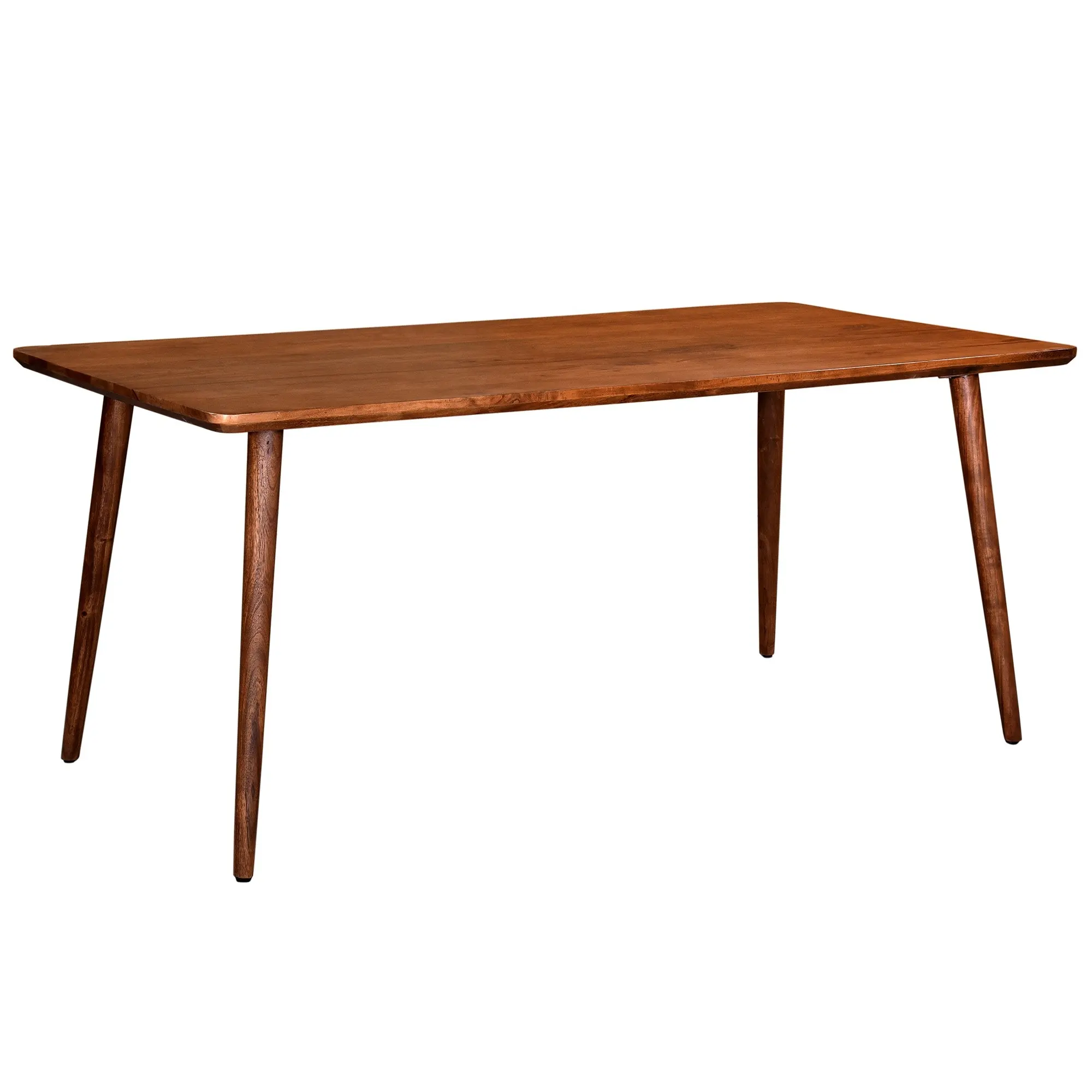 Venta al por mayor muebles de comedor mesa de comedor cuadrada de cristal con patas de madera muebles para el hogar moderno