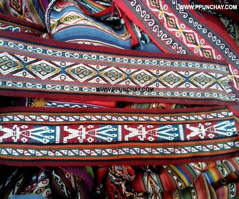Chumpi Faja cinturón de cinta Inca Andina EthnicPpunchay Perú tejidas a mano las diferentes medidas y colores