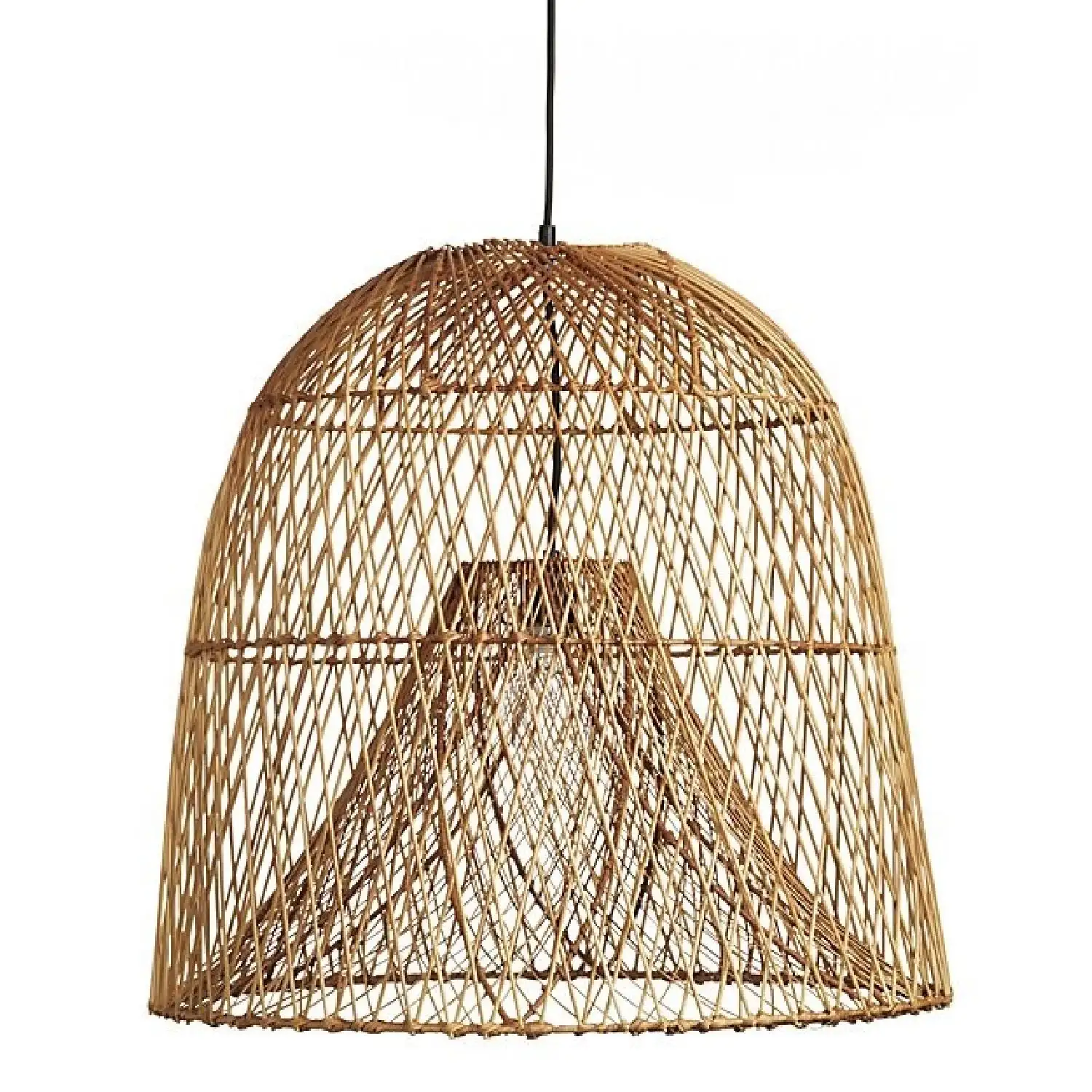 Lampada in rattan più economica luce pendente vintage pendente in rattan tonalità chiare ciondolo centrotavola di lusso