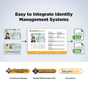 Plustek SecureScan X50 - Passport <strong>Reader</strong> and ID Card Scanner, Auto-Detect and Scan, Support ICAO <strong>Doc</strong> 9303 . Software Include - Product Image 2