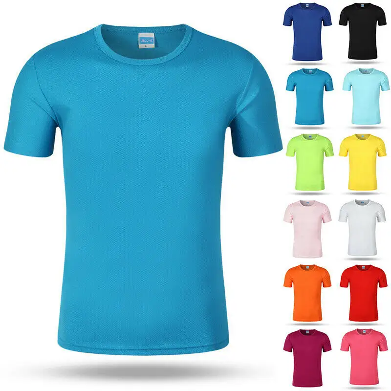 Herren Rundhalsausschnitt Kurzarm-T-Shirts schnell trocknend Sport Fitness-T-Shirts Oberteile Hafen & Firma - wesentliche Tasche T-Shirts