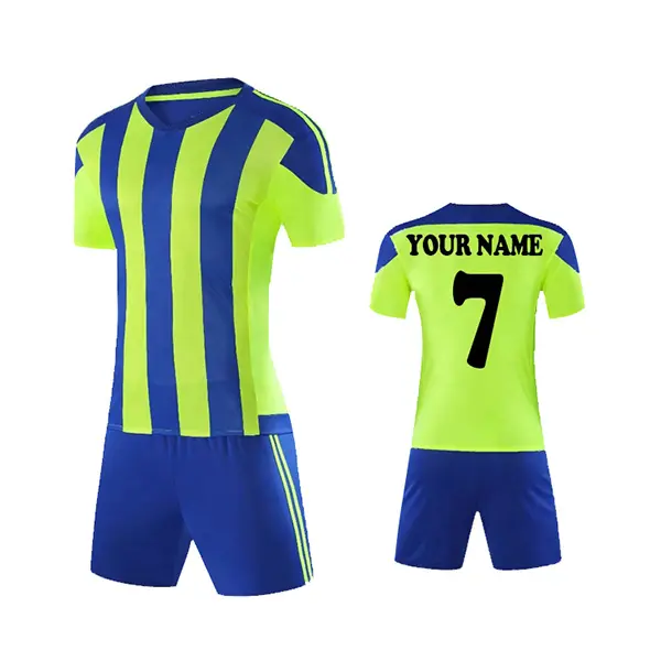 Uniformes de fútbol Logotipo de grupo personalizado Número de nombre Uniforme de fútbol para niños unisex Traje varios consultoría personalizada para imágenes