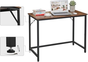 VASAGLE-mesa de diseño Industrial, Montaje Simple de acero, color marrón, equipo pequeño de oficina en casa, escritorio de ordenador de escritura - Product Image 6