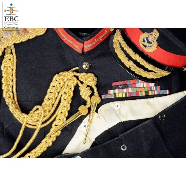 Seragam OEM upacara gaun kustom Aiguillette tali khusus petugas utama Emas + merah kabel Aiguillette seragam layanan