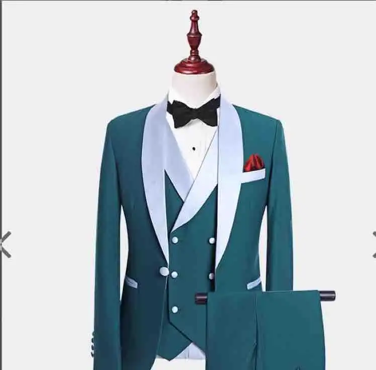 3 Piece Men Suits Custom High Quality Latest Design Slim Fit Coat Pant 3 Piece Latest Men Business Suits 2020 2021