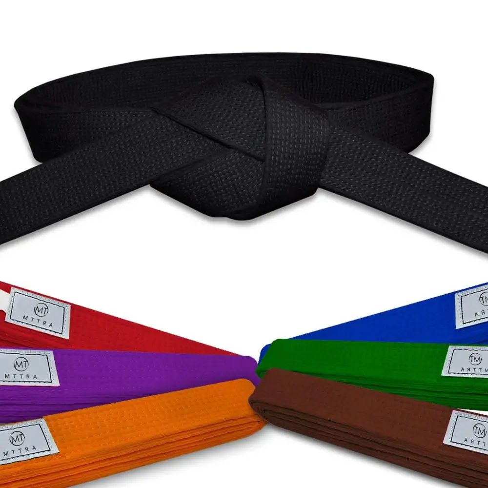 Cinturones de artes marciales de Color personalizado, kárate/Taekwondo, negro, a la venta
