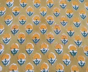 Hand Block Sanganeri <strong>Jaipur</strong> Printed Indian Fabric - Product Image 1