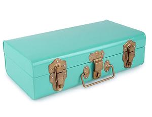 Metal Vintage Inspired Metal dikdörtgen saklama kutusu (15x8x4.5 inç mavi yeşil) takı ve depolama amaçlı. - Product Image 6