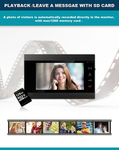 Sistema de intercomunicación de timbre de puerta de vídeo inteligente AHD 1080 con pantalla TFT de 10 pulgadas para la seguridad del hogar - Product Image 5
