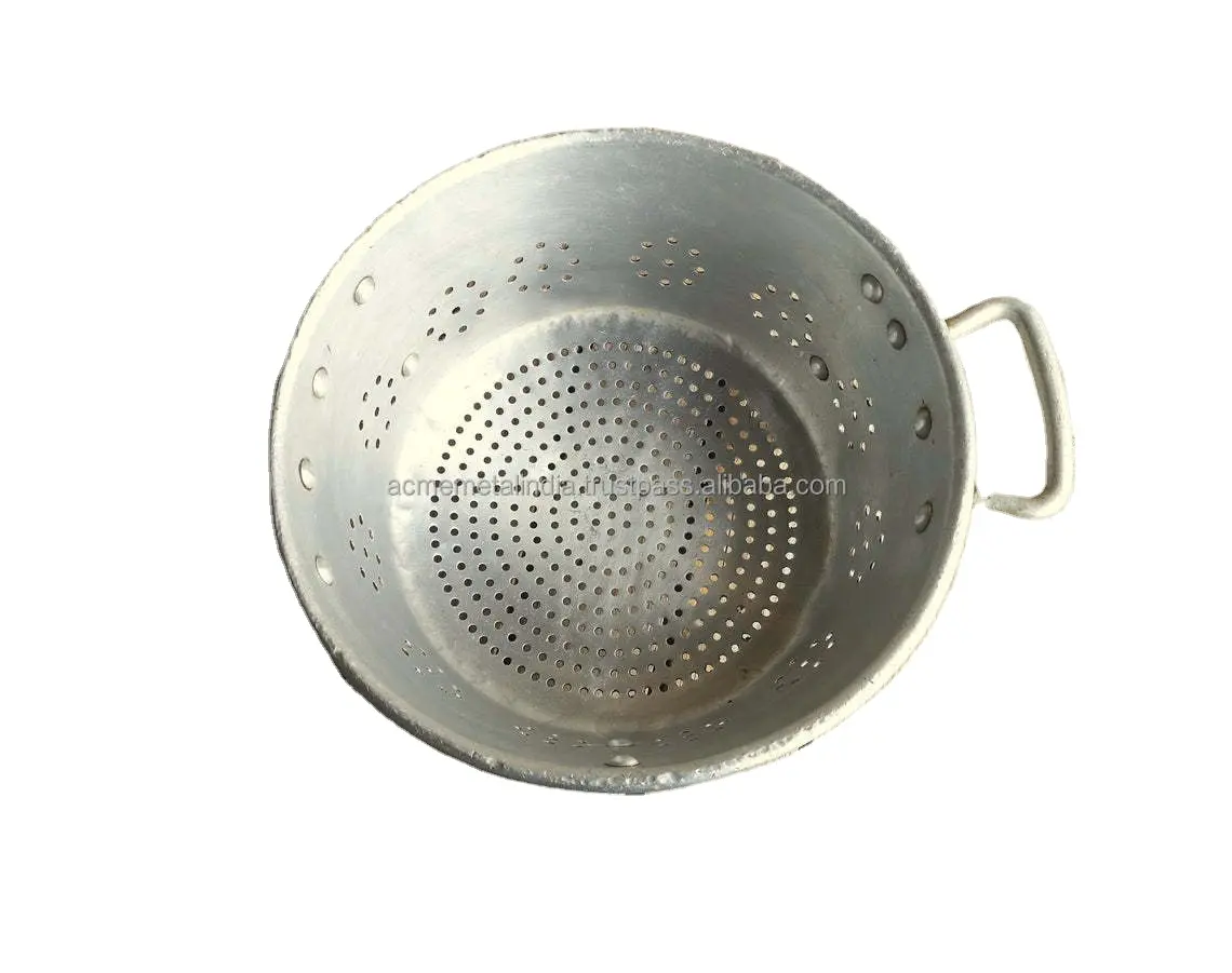 Colino in alluminio in metallo utensili da cucina frutta riso verdura strumento di lavaggio e cestino Design unico colino di riso