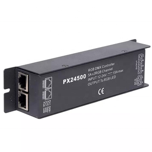 High Power <strong>DMX</strong> Decoder Driver PX24500 RGB <strong>LED</strong> <strong>Controller</strong> With RJ45 Interface for DMX512/1990 for <strong>LED</strong> Strip Light DC12V-24V