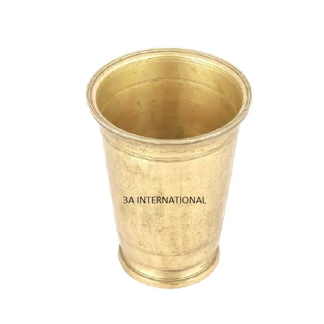 New Arrival Design Metal Water Drinking Golden Glass Tableware Utensils Handmade Decorative Kitchenware Water Mugs Custom Sale