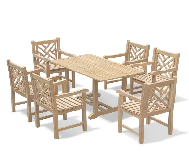 Cheap Teak Garden Dining Table and Chair set Furniture