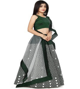 Beautiful Indian Kids Handmade Lehenga Choli, Traditional Girl <strong>Designer</strong> <strong>Ghagra</strong> Choli for Girls, Navratri Wear Dress - Product Image 1