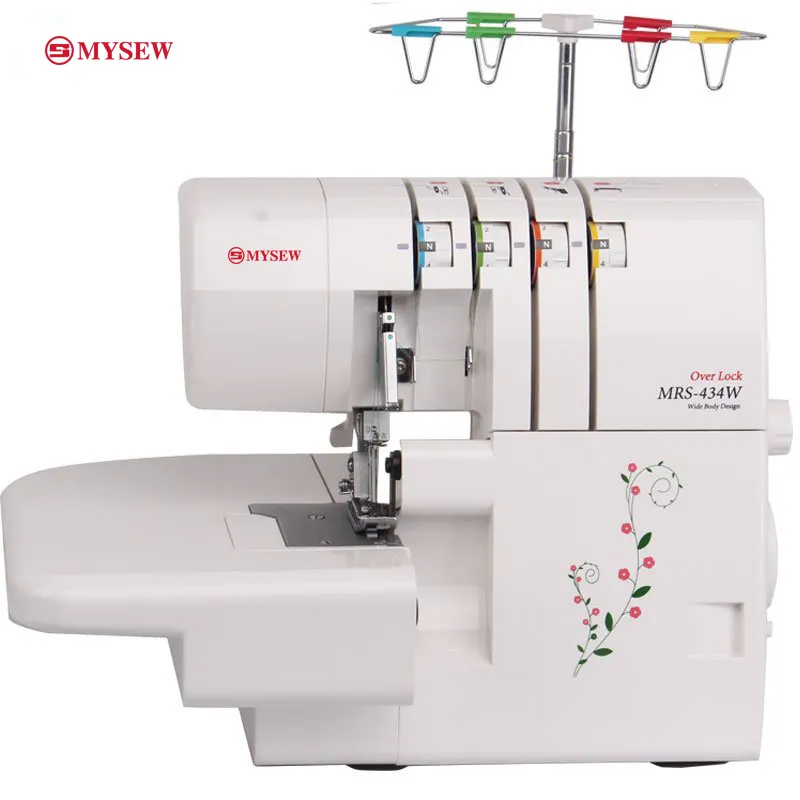 Mrs434w mini máquina de costura industrial overlock, na china