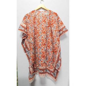 Traditional Red Designer Bridal Wedding <strong>Sarong</strong> Kaftans Sanganeri Block Printed Abaya Sleepwear Wholesale Sexy Short Maxi Dresses