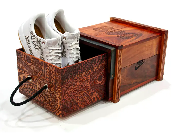 Nouveau Design 2023 logo personnalisé inachevé boîte à chaussures en bois vide naturel boîte cadeau en bois emballage logo WhatsApp + 84 937545579