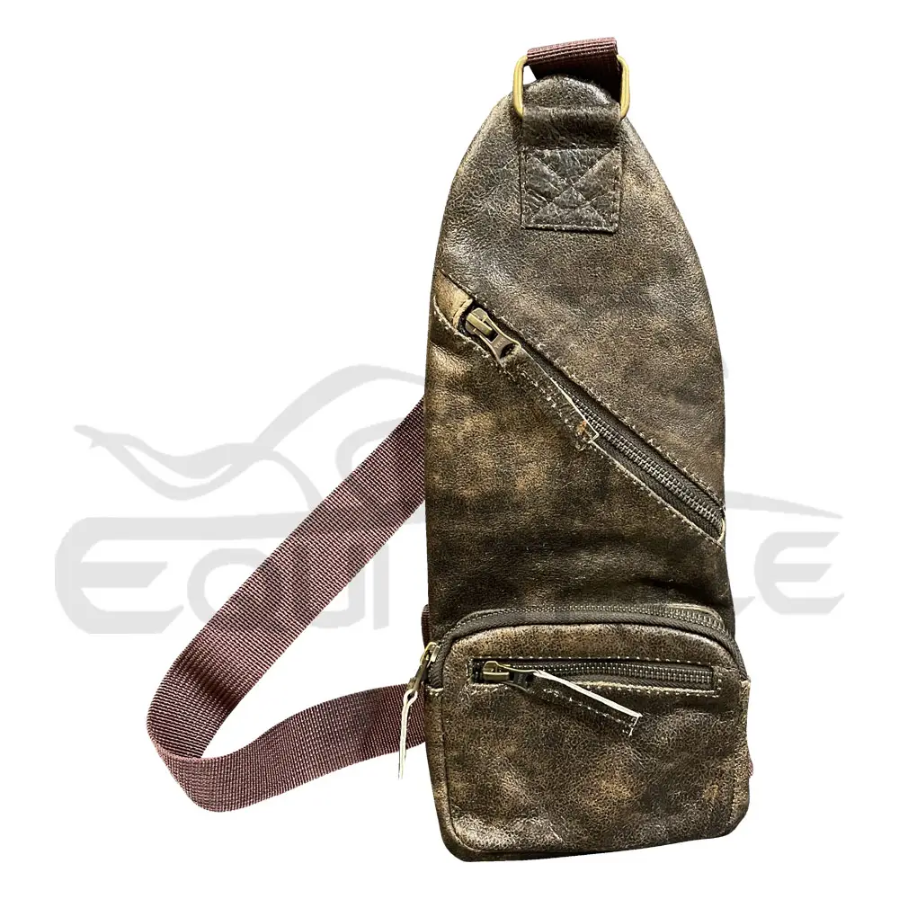 Ledertasche für Herren Damen Einzelaufband einzigartiger Stil individualisierbare Brusttasche braunes Kuhleder Schulterrucksack Taschen für Reisen