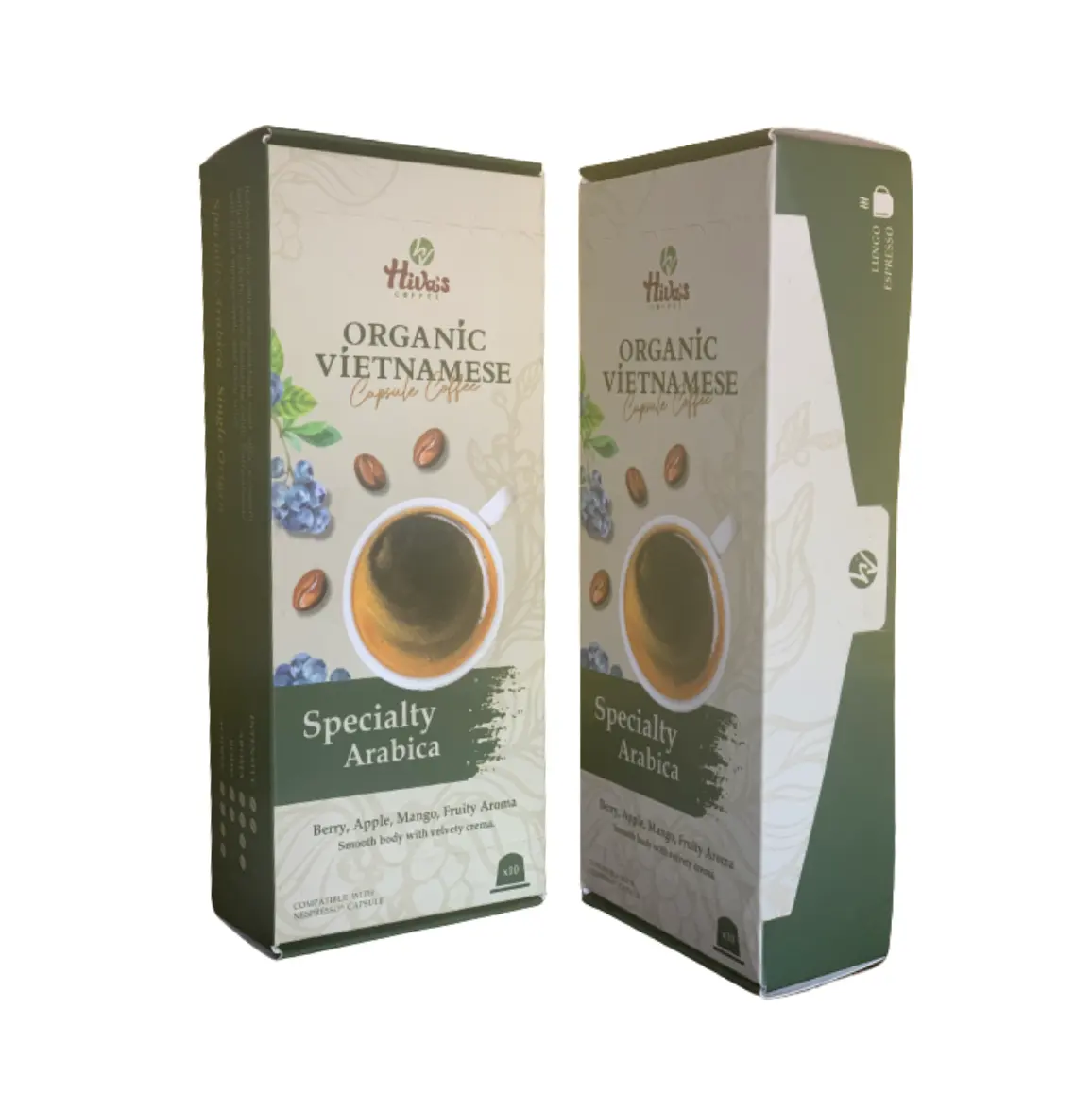 जमीन कॉफी कैप्सूल कॉफी नेस्प्रेस्सो-अच्छी गुणवत्ता 100% शुद्धता प्राकृतिक Caffeinated अरेबिका कॉफी पाउडर 10 फली x 6gr