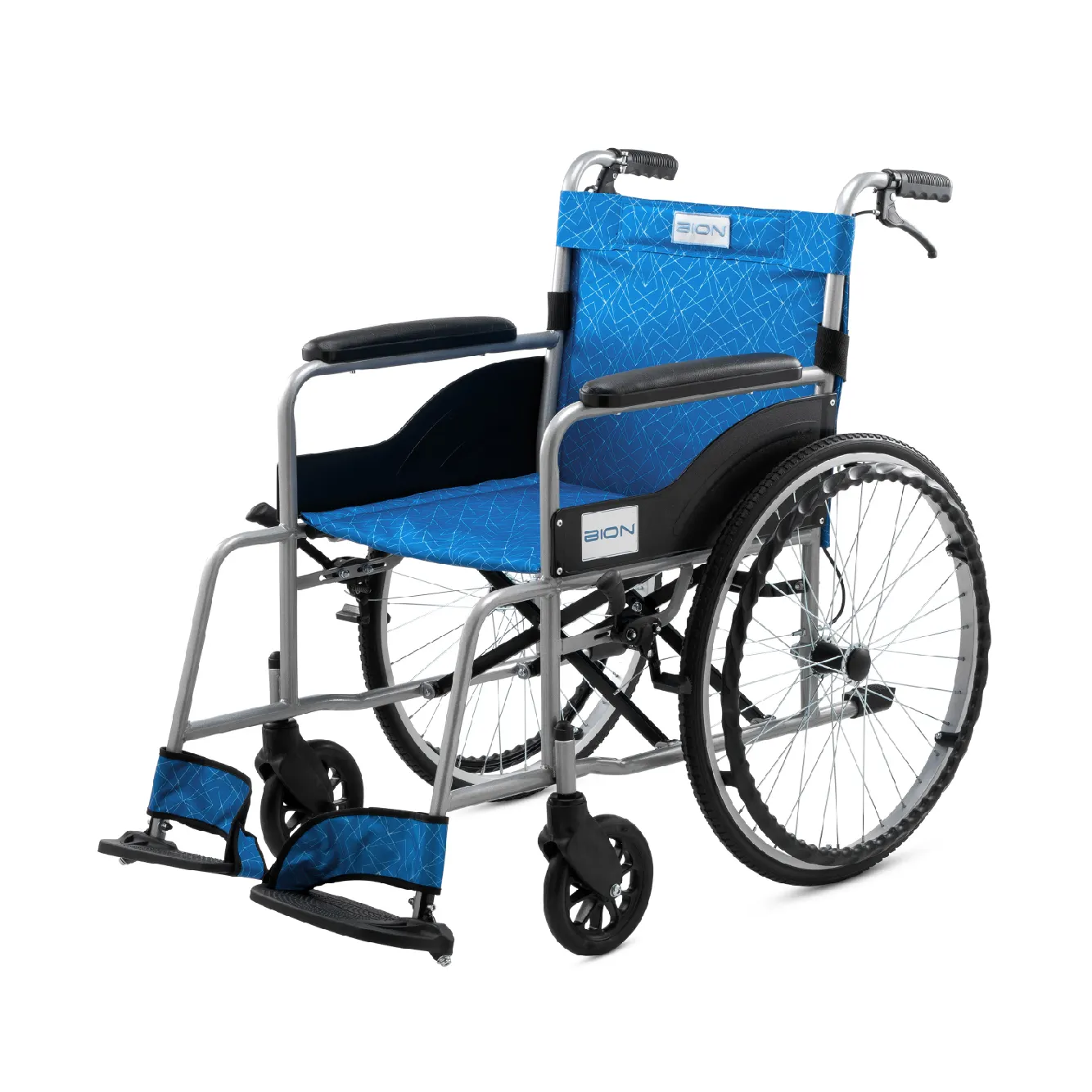 BION-silla de ruedas estándar de acero recubierto de epoxi, Manual, económica, Plegable, portátil para ancianos, uso hospitalario, marca de Singapur