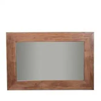 Acácia quadro espelho de madeira